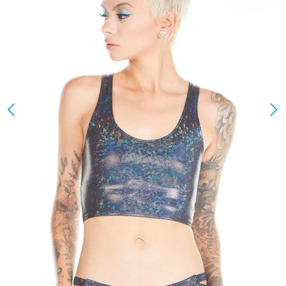 J. Valentine Holographic Cropped Tank